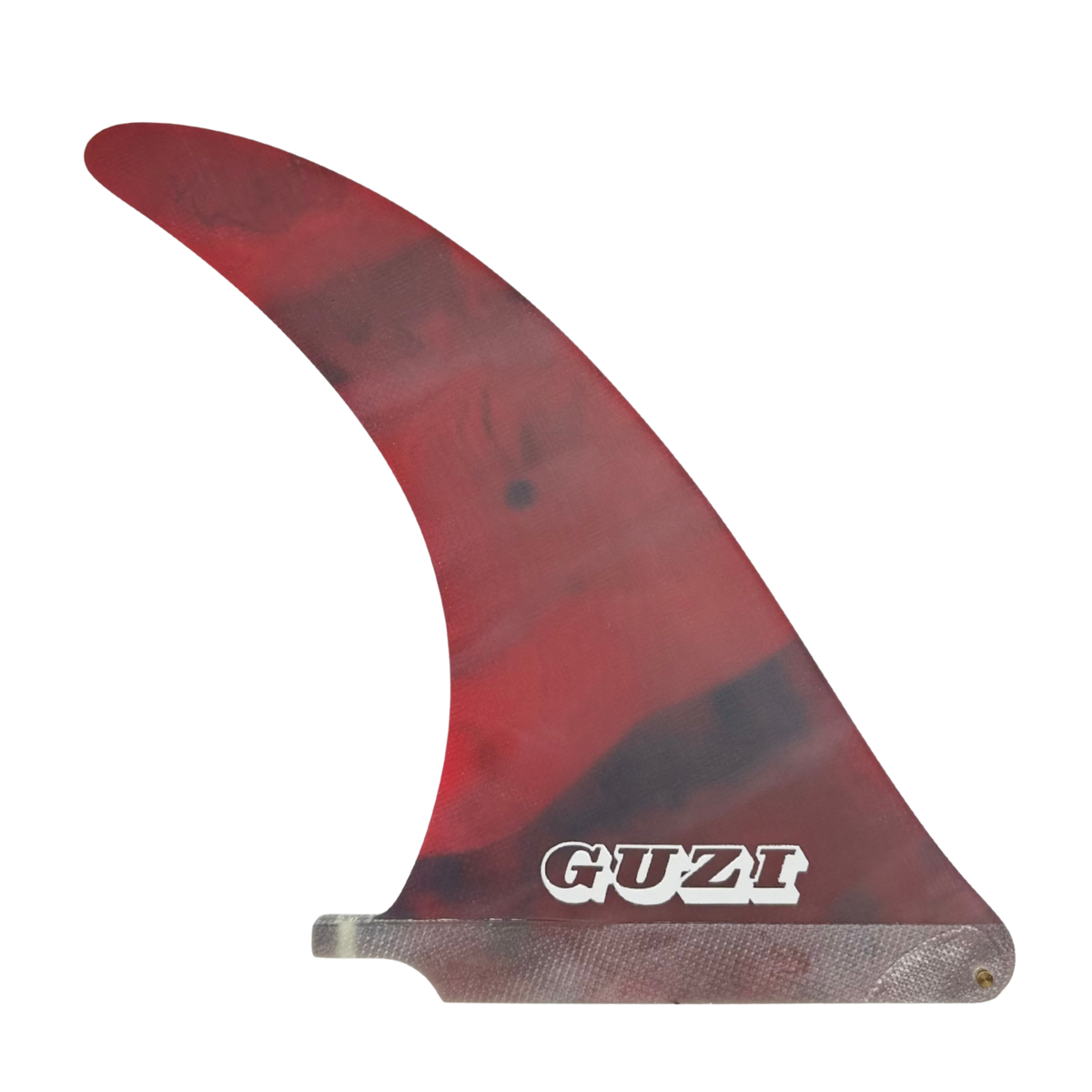 GUZI 11" Single Fin – Red / Blue